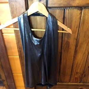 One Shoulder Metallic Top by Cache